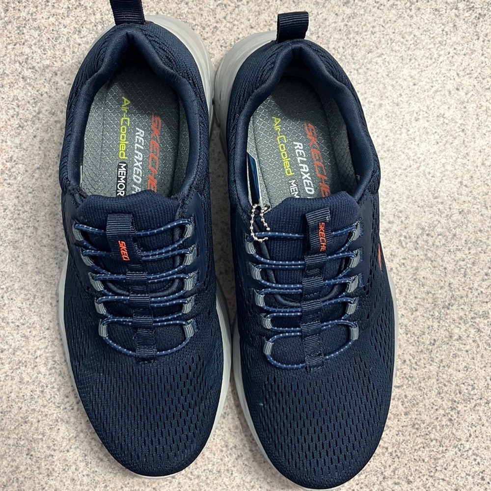 NWT Skechers Relaxed Fit sneakers Navy Blue Pair #2 - Picture 4 of 9
